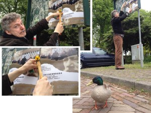 Posters plakken Zuiderwoude